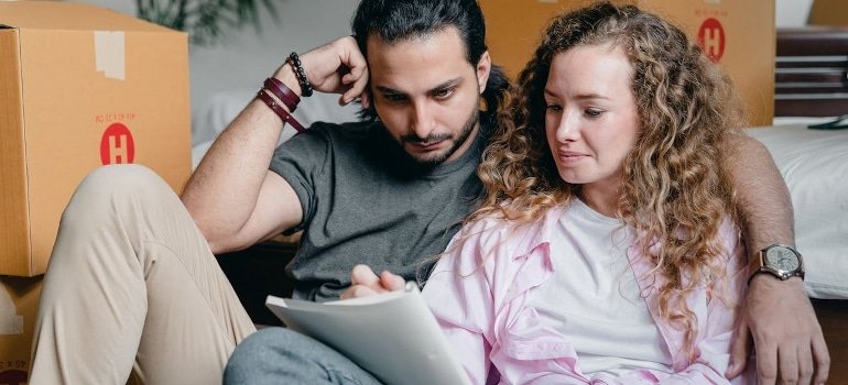 couple making a checklist