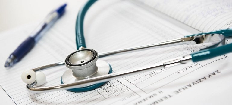 stethoscope and a chart