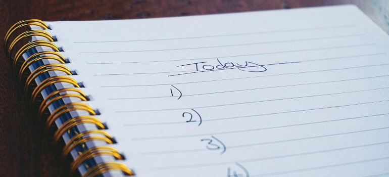 international moving checklist