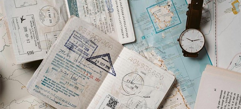passport with different visas