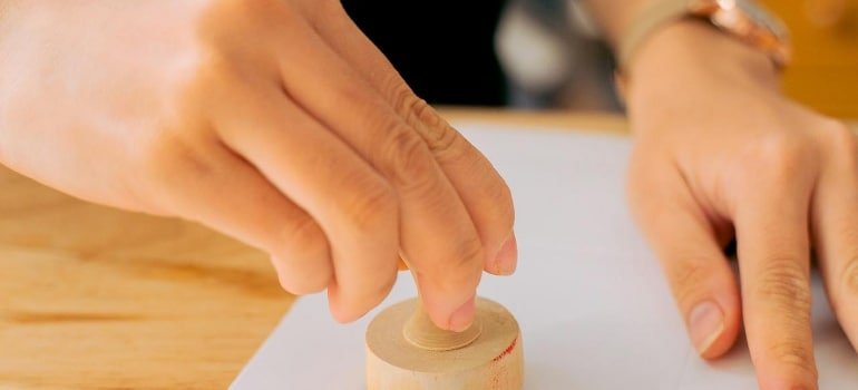 stamping a work permit