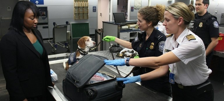 woman at customs
