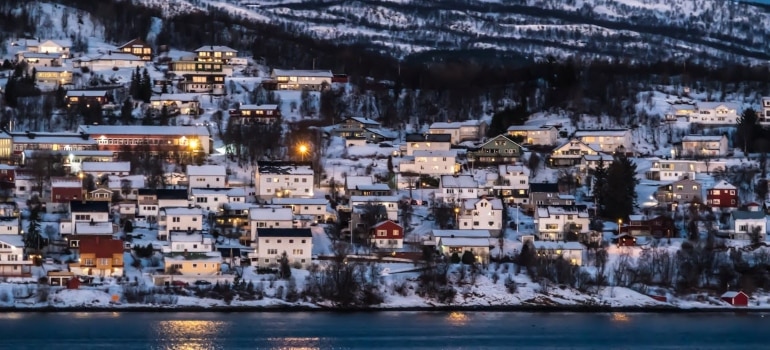 enjoying snow after moving to Norway