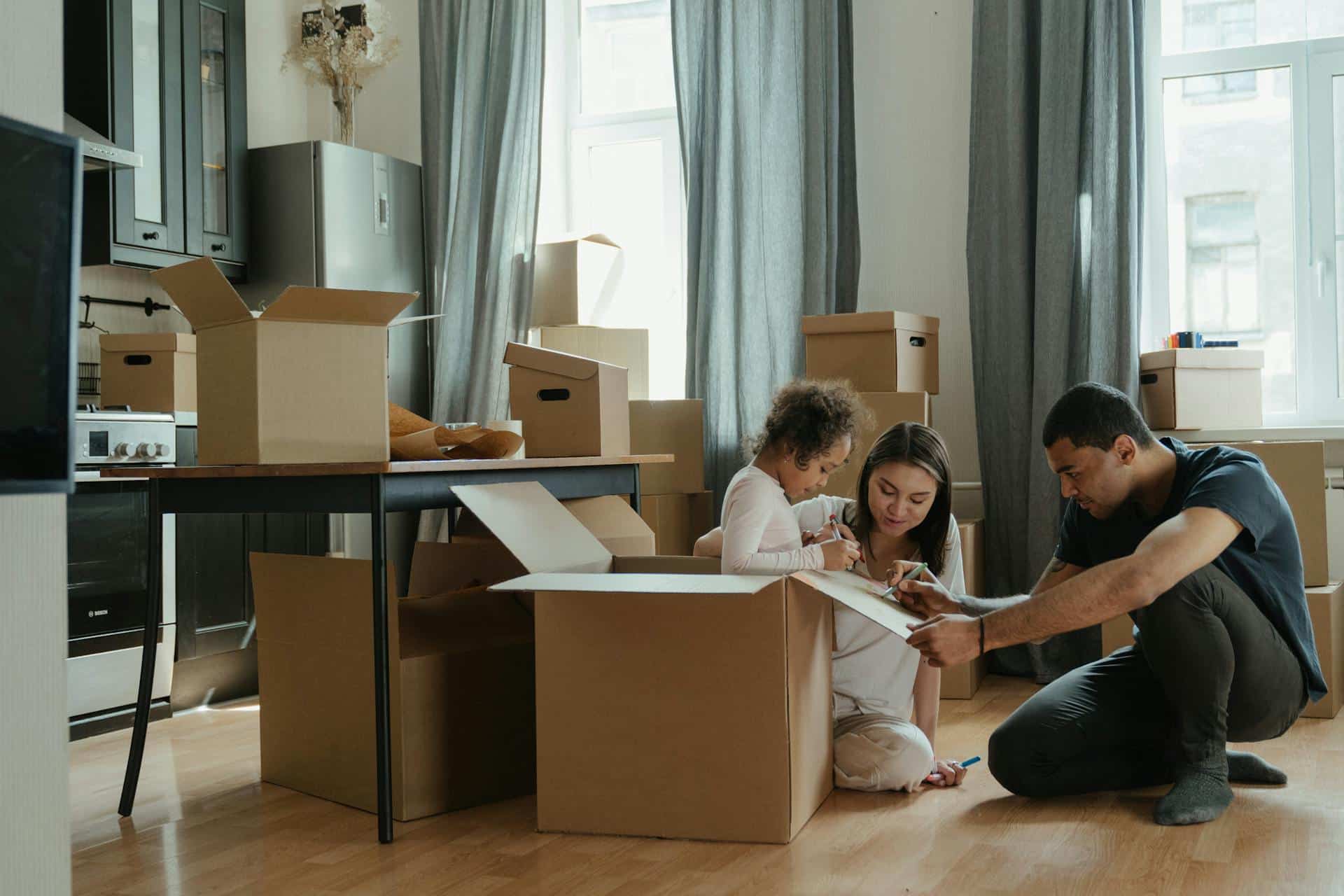 family packing to Move to Europe During Post-Holiday Blues