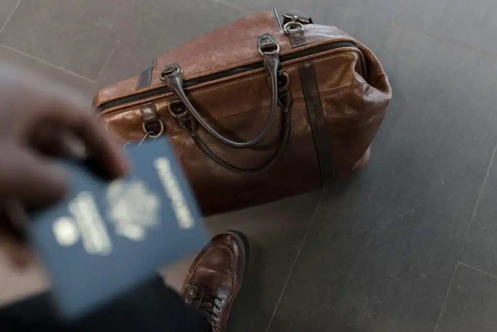 a person holding a passport