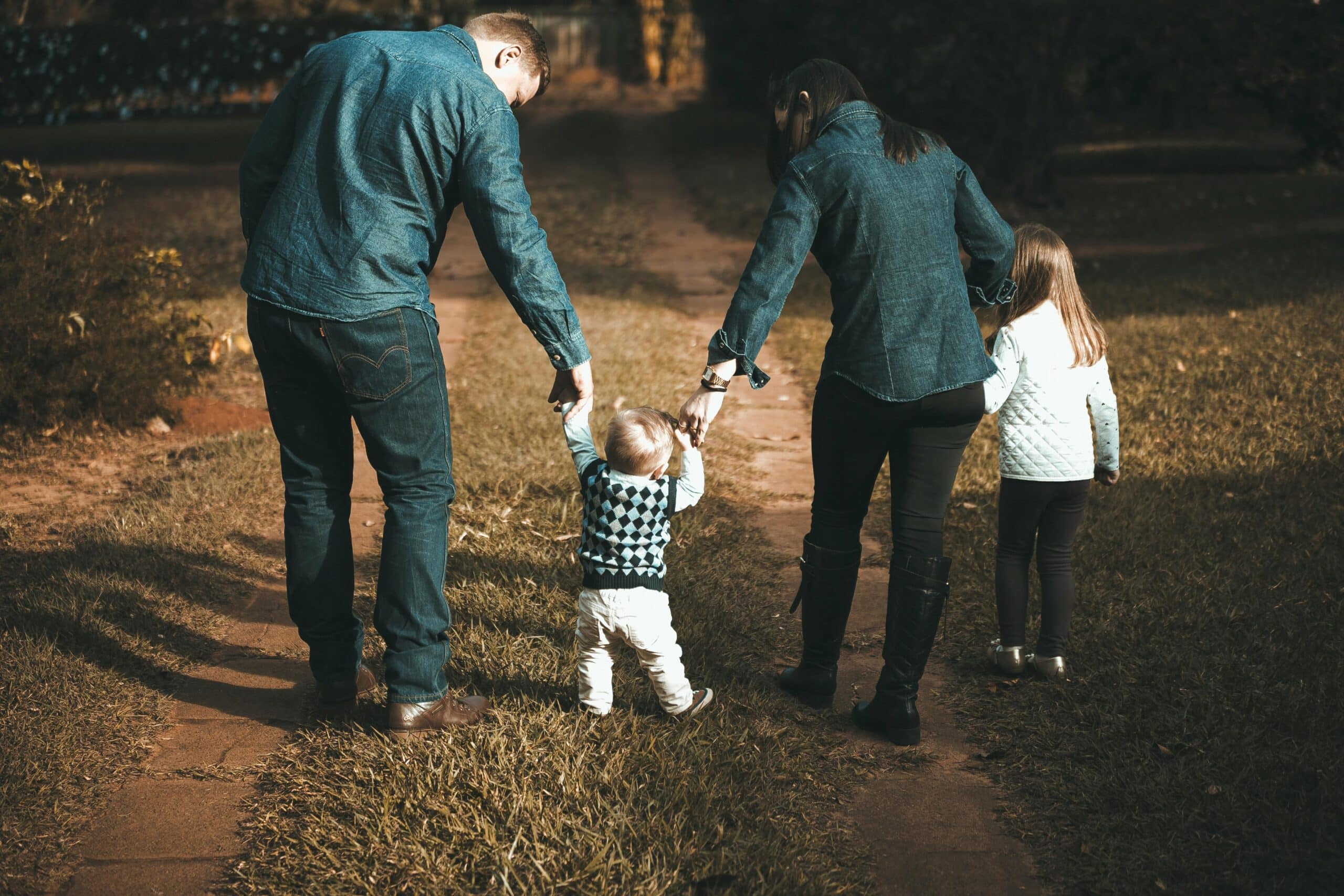A happy family.