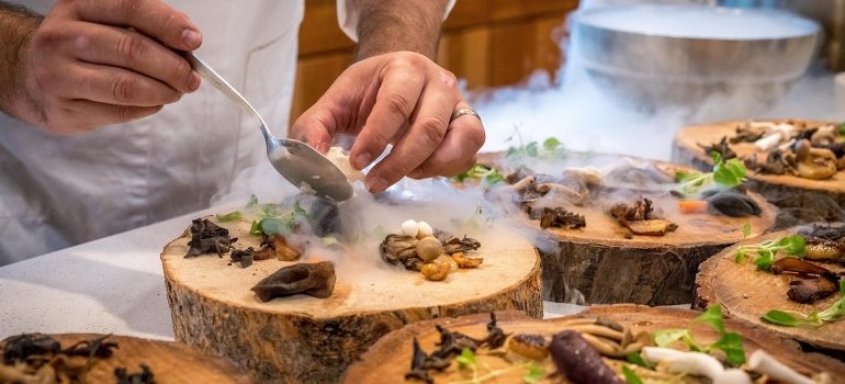 food in restaurant