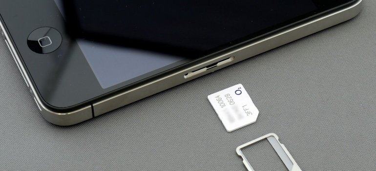 sim card and a phone