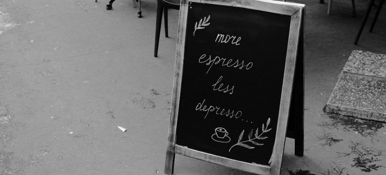 coffee shop sign